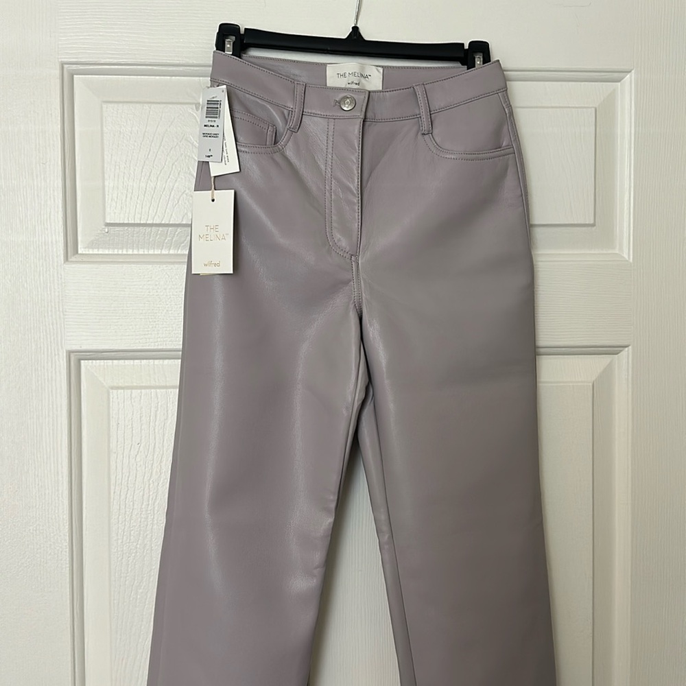 Wilfred The Melina High Rise Straight Leg Pants Women’s 0 Morado Grey NWT